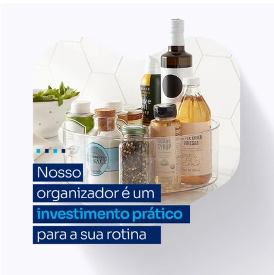 Organizador de Armário e Geladeira 360° Giratório